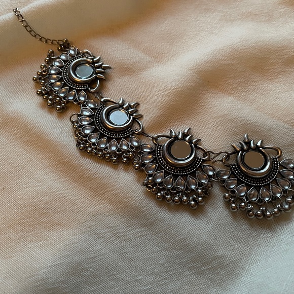 Mirror choker with matching Earrings - Picture 9 of 10